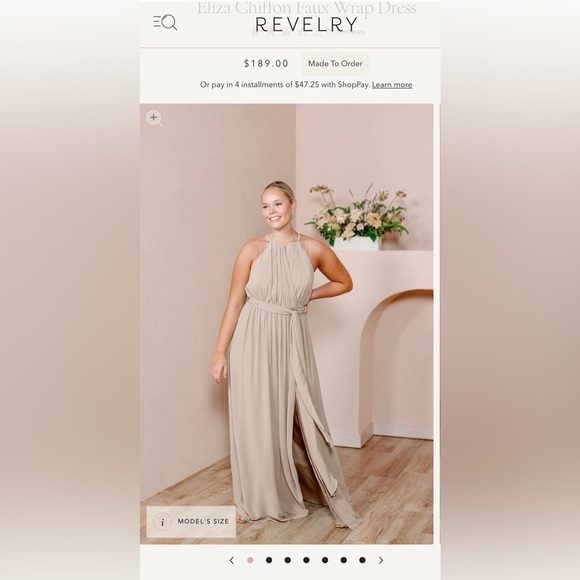 Revelry Dresses Champagne Revelry Bridesmaid Dress Poshmark